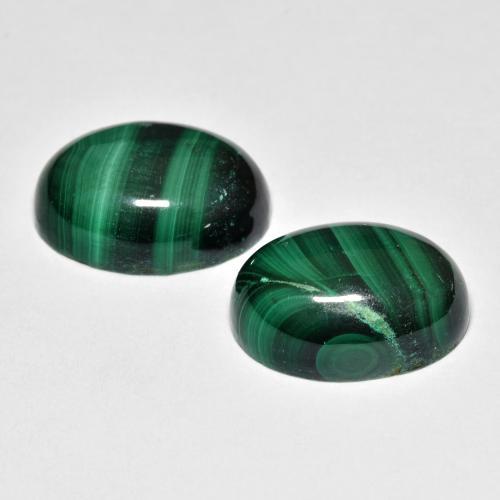 17,39 ct natürliche grüner Malachit-Edelsteine, Oval Schliff, Lichtundurchlässig