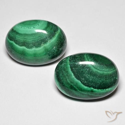 28,50 ct natürliche grüner Malachit-Edelsteine, Oval Schliff, Lichtundurchlässig