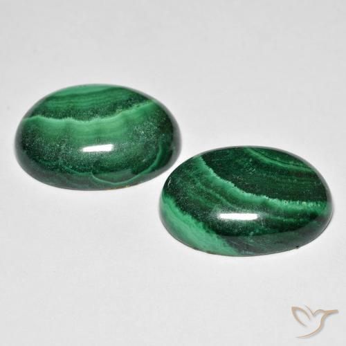 28,50 ct natürliche grüner Malachit-Edelsteine, Oval Schliff, Lichtundurchlässig