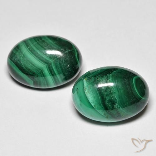15,86 ct natürliche mehrfarbiger Malachit-Edelsteine, Oval Schliff, Lichtundurchlässig