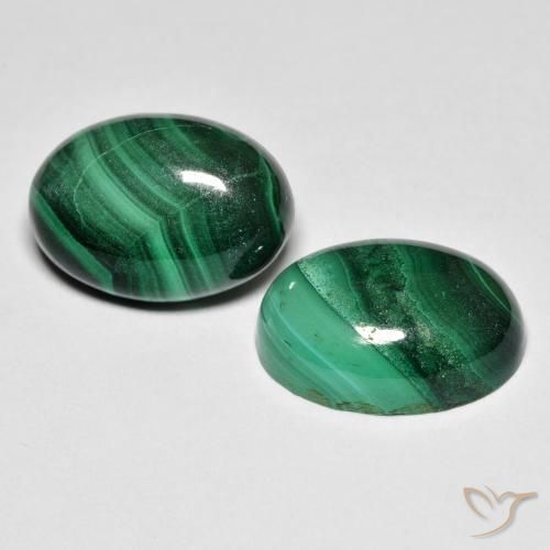 15,86 ct natürliche mehrfarbiger Malachit-Edelsteine, Oval Schliff, Lichtundurchlässig