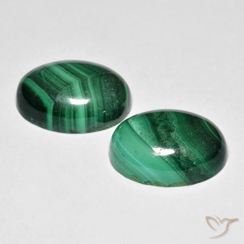 15,86 ct natürliche mehrfarbiger Malachit-Edelsteine, Oval Schliff, Lichtundurchlässig