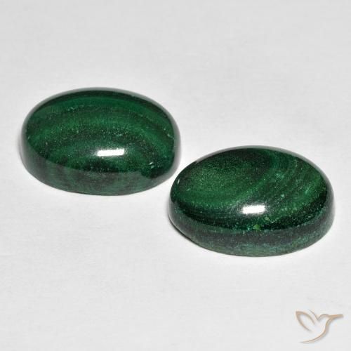 17,59 ct natürliche grüner Malachit-Edelsteine, Oval Schliff, Lichtundurchlässig