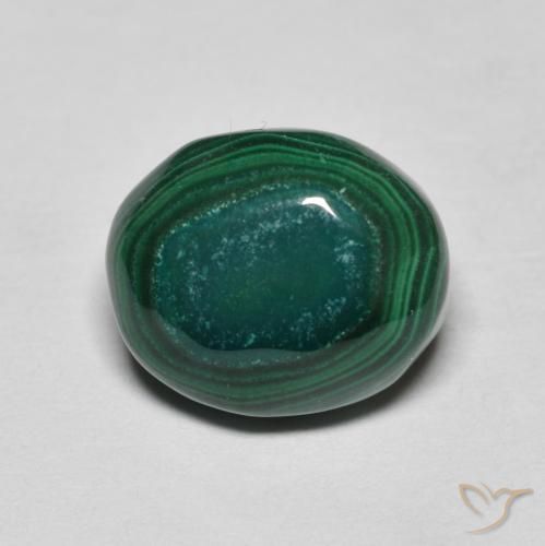 6.69ct Natürlicher Kieferngrün Malachit, Oval, Lichtundurchlässig