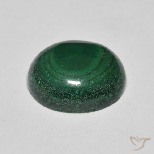 6,43 ctw natürlicher grüner Malachit, Oval Schliff, Lichtundurchlässig