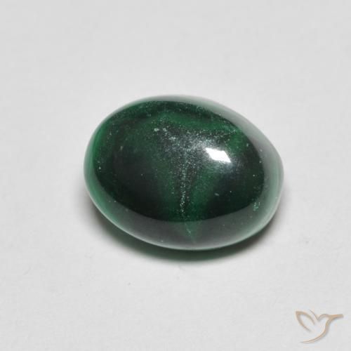3.10ct Natürlicher Grün Malachit, Oval, Lichtundurchlässig