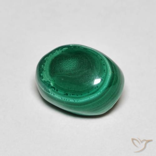 9,17 ctw natürlicher Grün Malachit, Oval, Lichtundurchlässig