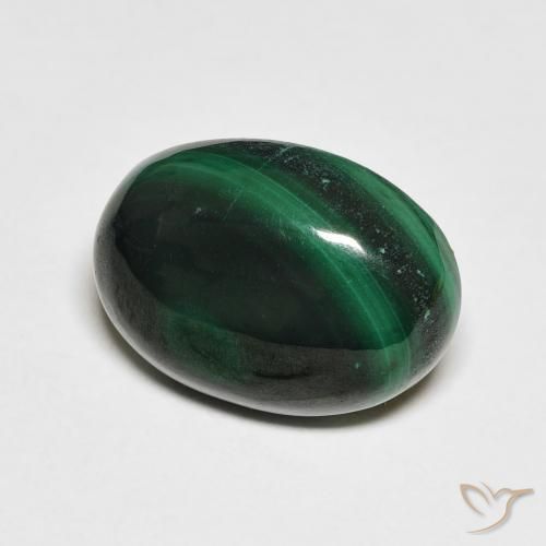 9,17 ctw natürlicher Waldgrün Malachit, Oval, Lichtundurchlässig