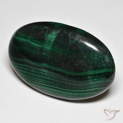37.71ct Natürlicher tiefgrün Malachit, Oval, Lichtundurchlässig