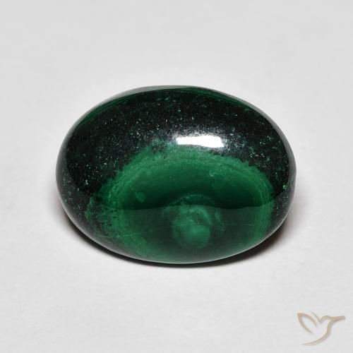 6.48ct Natürlicher dunkelgrün Malachit, Oval, Lichtundurchlässig