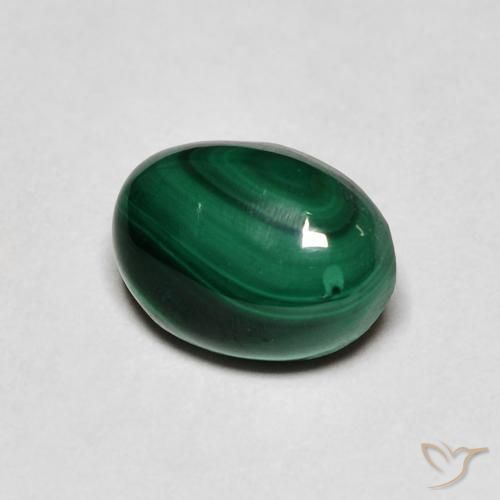 2.78ct Natürlicher Mittelgrün Malachit, Oval, Lichtundurchlässig