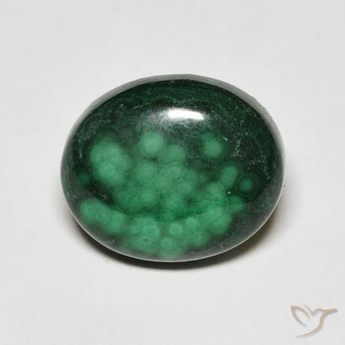 5.88ct Natürlicher Kieferngrün Malachit, Oval, Lichtundurchlässig