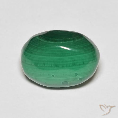 7.62ct Natürlicher Grün Malachit, Oval, Lichtundurchlässig