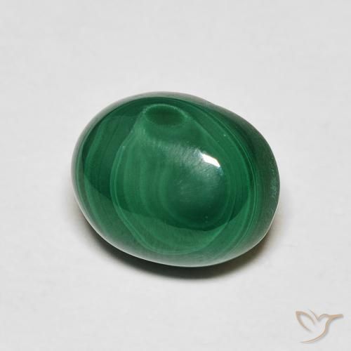 5.31ct Natürlicher Grün Malachit, Oval, Lichtundurchlässig