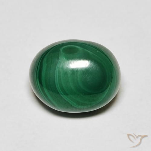 9,17 ctw natürlicher Grün Malachit, Oval, Lichtundurchlässig