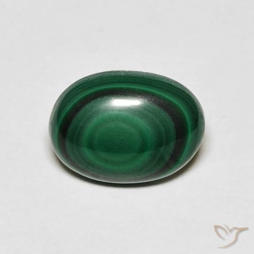 2.60ct Natürlicher dunkelgrün Malachit, Oval, Lichtundurchlässig
