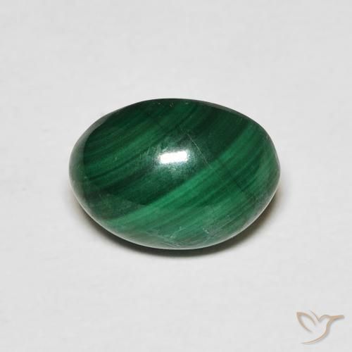 2.59ct Natürlicher Grün Malachit, Oval, Lichtundurchlässig