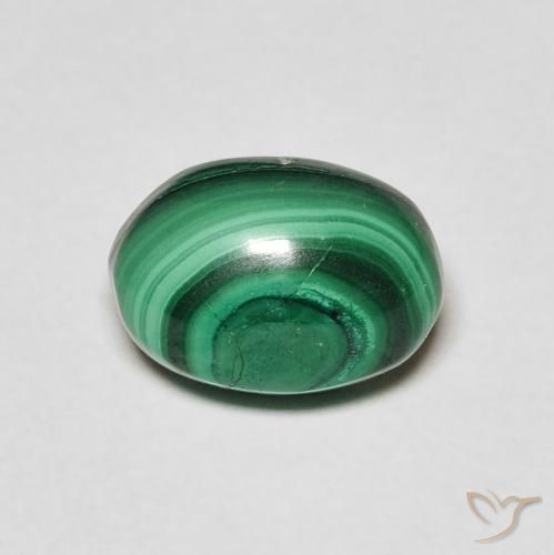 3.36ct Natürlicher dunkelgrün Malachit, Oval, Lichtundurchlässig