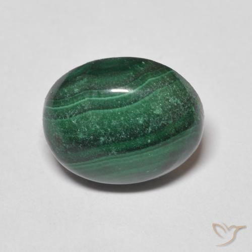 4.98ct Natürlicher Grün Malachit, Oval, Lichtundurchlässig
