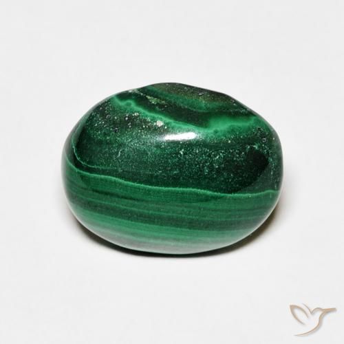 4.79ct Natürlicher Mittelgrün Malachit, Oval, Lichtundurchlässig