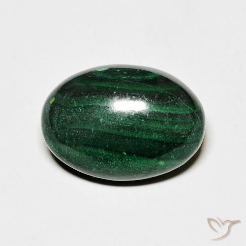 8.01ct Natürlicher Grün Malachit, Oval, Lichtundurchlässig