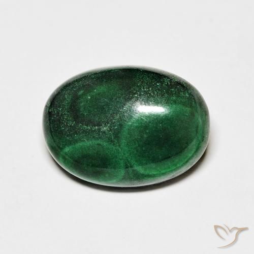 7.83ct Natürlicher Grün Malachit, Oval, Lichtundurchlässig
