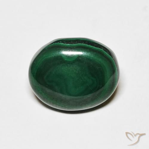 6.18ct Natürlicher Kieferngrün Malachit, Oval, Lichtundurchlässig