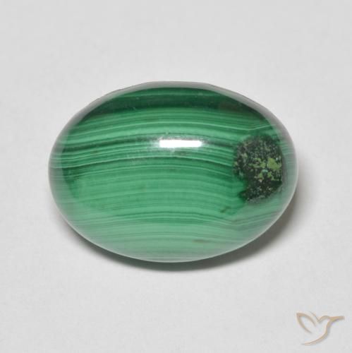 8.77ct Natürlicher Grün Malachit, Oval, Lichtundurchlässig