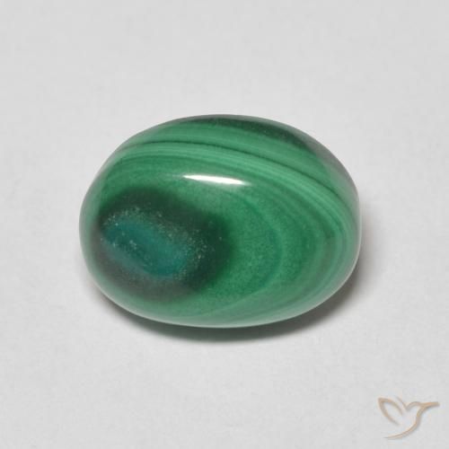 4.75ct Natürlicher Grün Malachit, Oval, Lichtundurchlässig