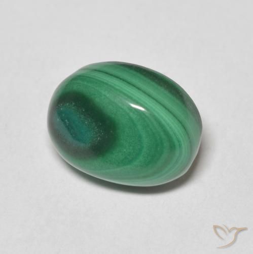 9,17 ctw natürlicher Grün Malachit, Oval, Lichtundurchlässig