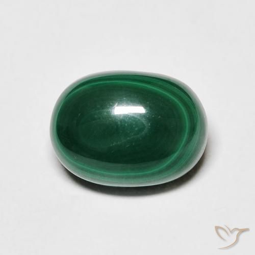 4.25ct Natürlicher dunkelgrün Malachit, Oval, Lichtundurchlässig
