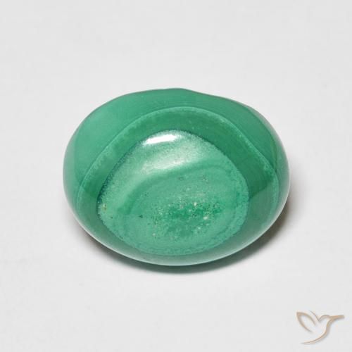 5.19ct Natürlicher Grün Malachit, Oval, Lichtundurchlässig