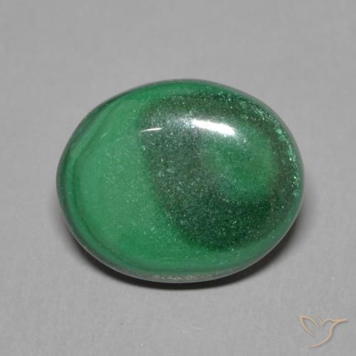 2.86ct Natürlicher Grün Malachit, Oval, Lichtundurchlässig