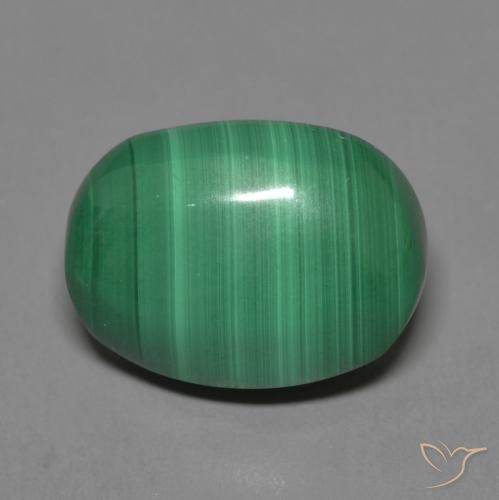 9.23ct Natürlicher Mittelgrün Malachit, Oval, Lichtundurchlässig