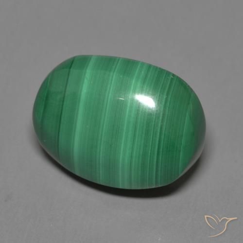 9,17 ctw natürlicher Mittelgrün Malachit, Oval, Lichtundurchlässig