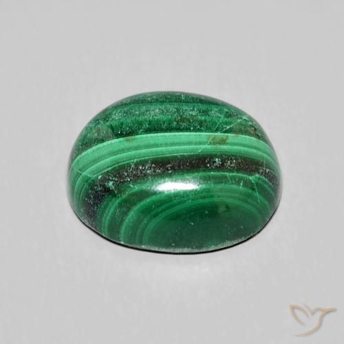 9,17 ctw natürlicher Grün Malachit, Oval, Lichtundurchlässig