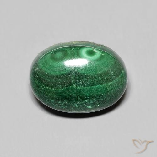 10.38ct Natürlicher Grün Malachit, Oval, Lichtundurchlässig
