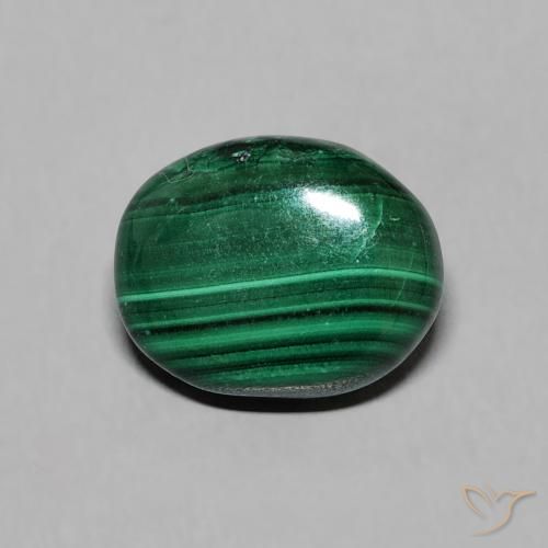 2.95ct Natürlicher Grün Malachit, Oval, Lichtundurchlässig