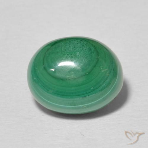 3.02ct Natürlicher Mittelgrün Malachit, Oval, Lichtundurchlässig