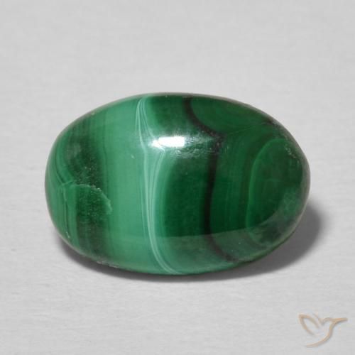2,16 ctw natürlicher grüner Malachit, Oval Schliff, Lichtundurchlässig