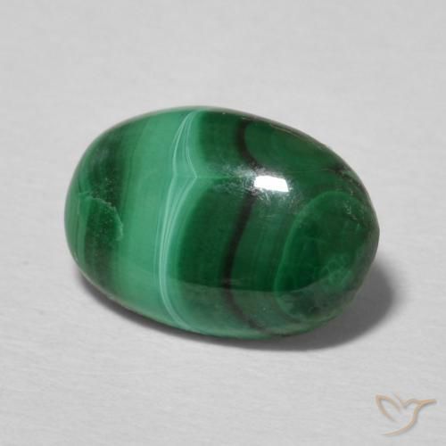 2,16 ctw natürlicher grüner Malachit, Oval Schliff, Lichtundurchlässig