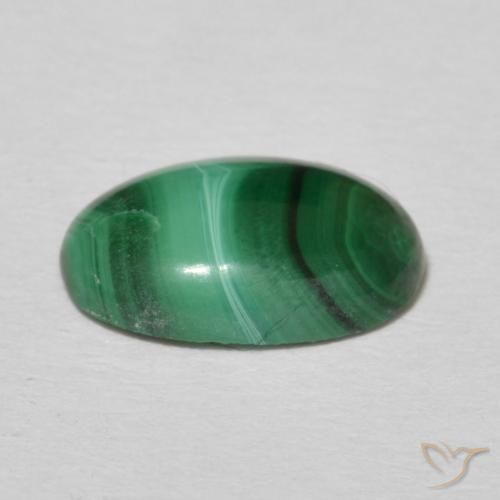 2,16 ctw natürlicher grüner Malachit, Oval Schliff, Lichtundurchlässig
