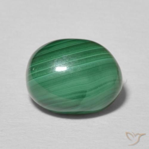 2.77ct Natürlicher Vielfarbig-grün Malachit, Oval, Lichtundurchlässig