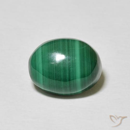 5.17ct Natürlicher Vielfarbig-grün Malachit, Oval, Lichtundurchlässig