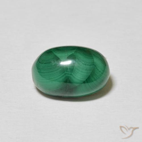 3.76ct Natürlicher Vielfarbig-grün Malachit, Oval, Lichtundurchlässig