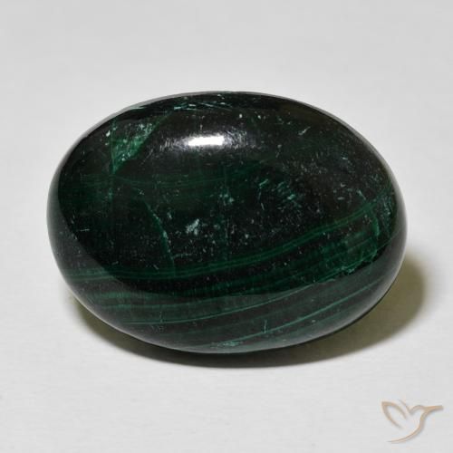 27.90ct Natürlicher Vielfarbig-grün Malachit, Oval, Lichtundurchlässig