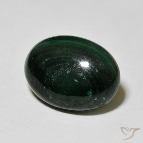 9,17 ctw natürlicher dunkelgrün Malachit, Oval, Lichtundurchlässig