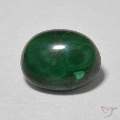 2.97ct Natürlicher dunkelgrün Malachit, Oval, Lichtundurchlässig
