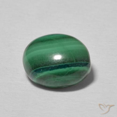 2.97ct Natürlicher Vielfarbig-grün Malachit, Oval, Lichtundurchlässig