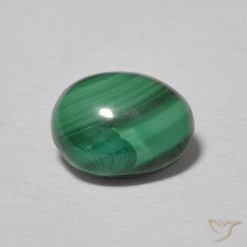 2.14ct Natürlicher Vielfarbig-grün Malachit, Oval, Lichtundurchlässig